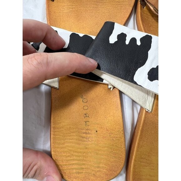 BAMBOO Moon Dance  sandals Size 8.5 COW PRINT - Picture 5 of 12
